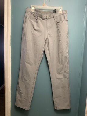 Greg Norman Men's Light Gray Casual Trousersq. 32x30
